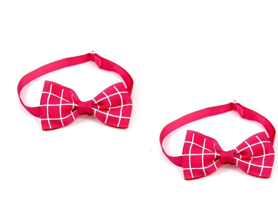 All the Plaid Bow Ties Pet Accessories