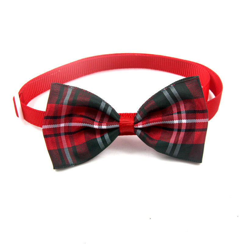 All the Plaid Bow Ties Pet Accessories