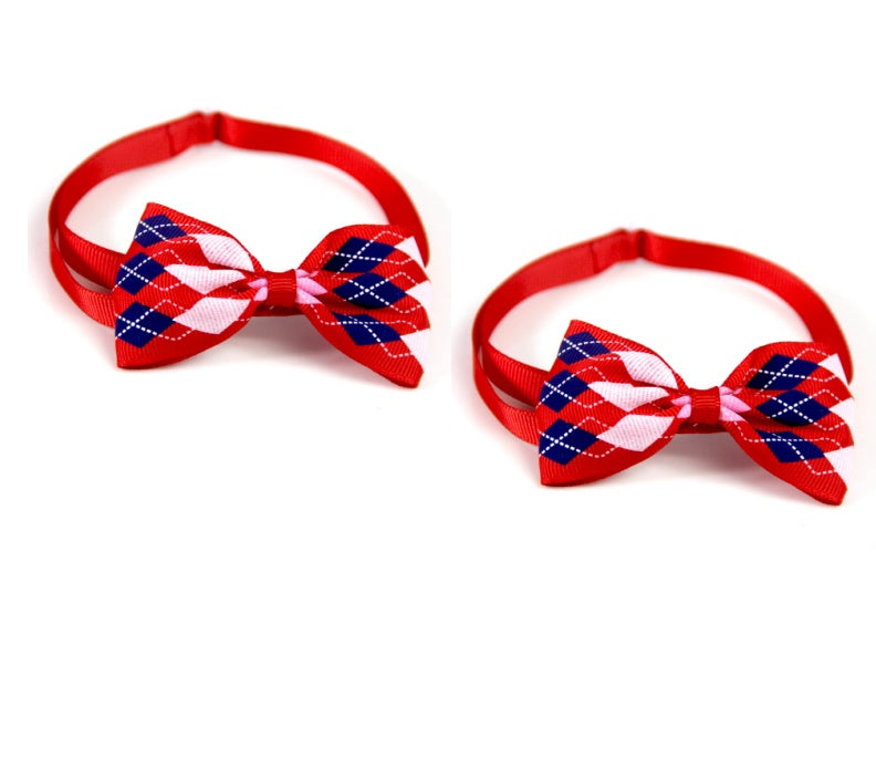 All the Plaid Bow Ties Pet Accessories