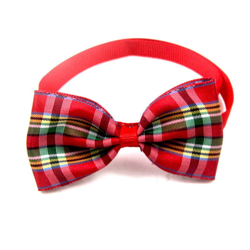 All the Plaid Bow Ties Pet Accessories