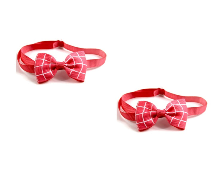 All the Plaid Bow Ties Pet Accessories