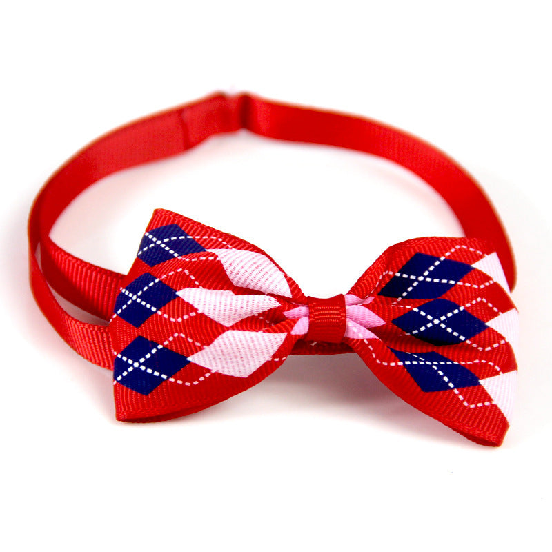 All the Plaid Bow Ties Pet Accessories