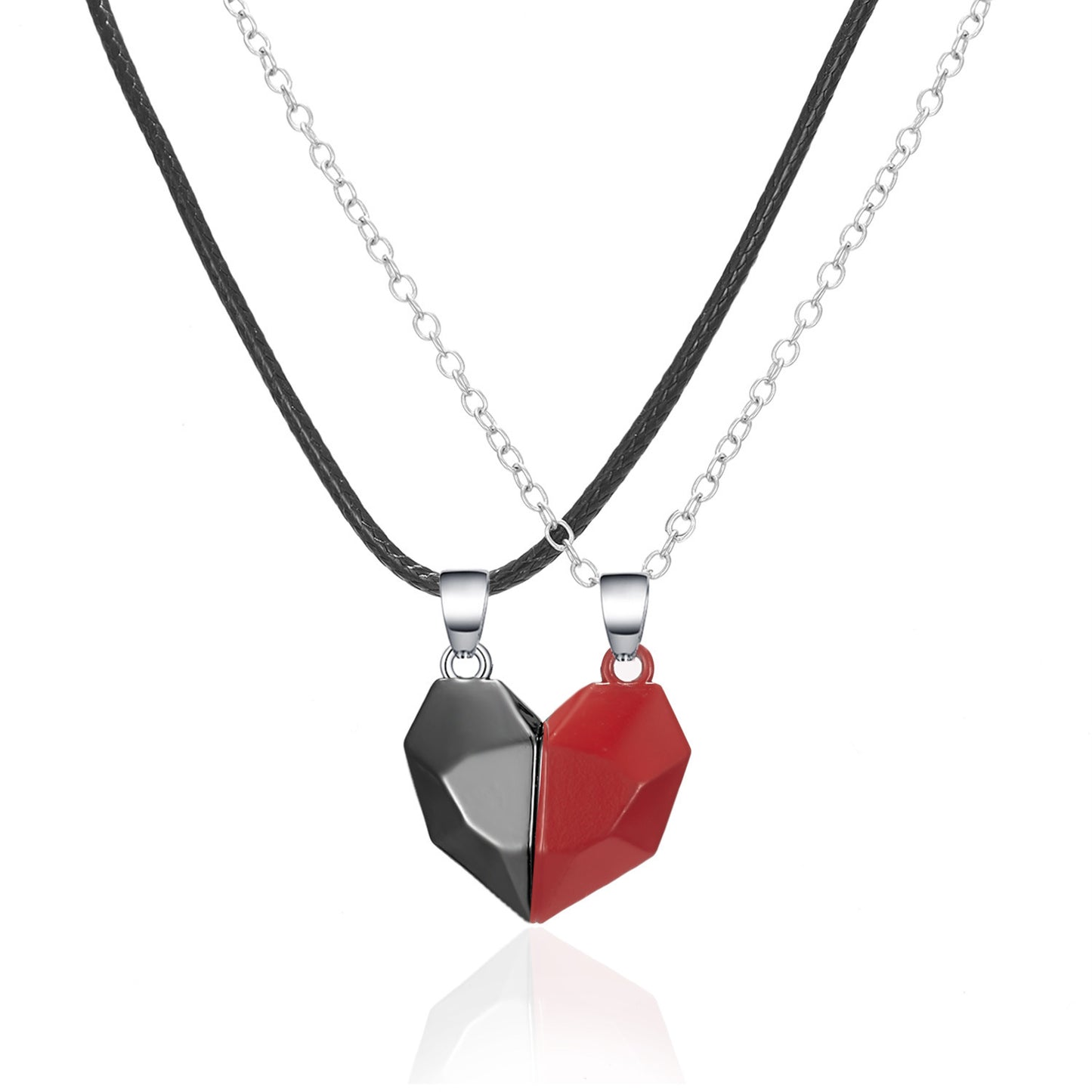 Best Friends Hearts Pendant Magnetic Necklace