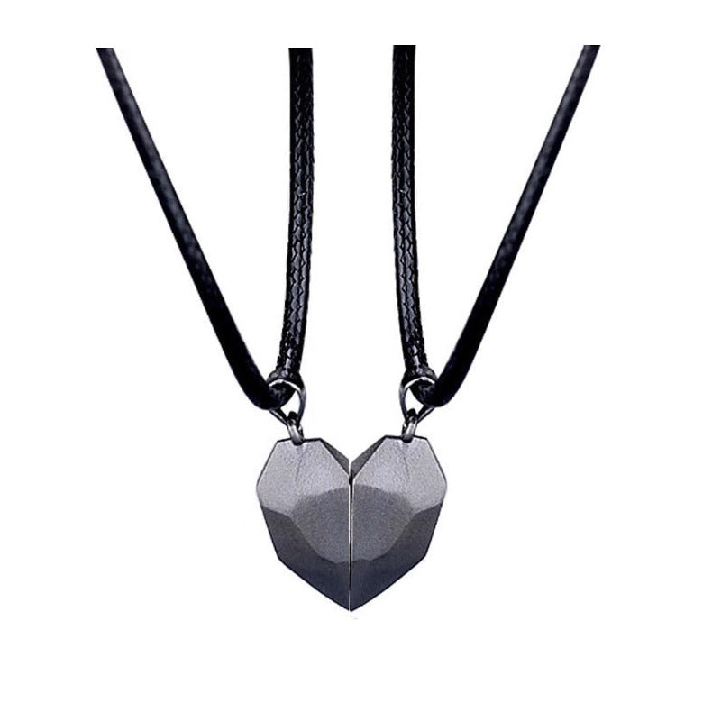 Best Friends Hearts Pendant Magnetic Necklace